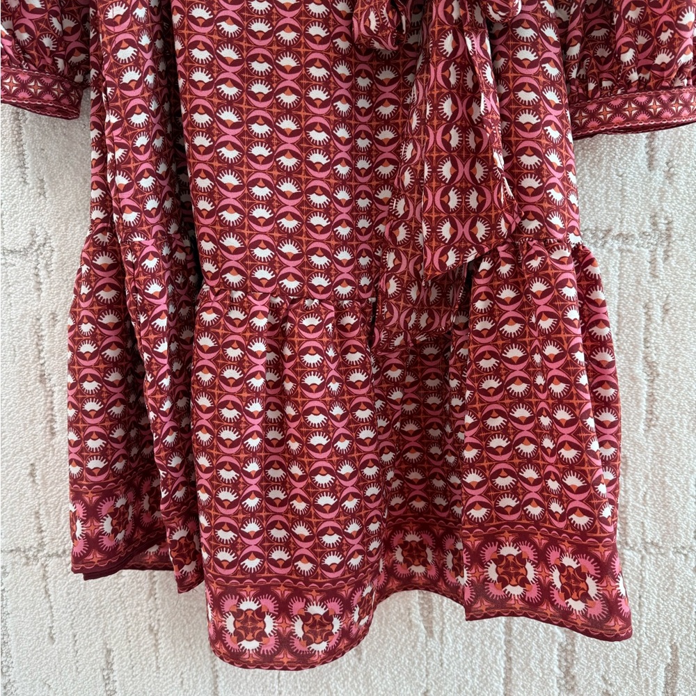 Max Studio Red Patterned Dress - Picture 3 of 14